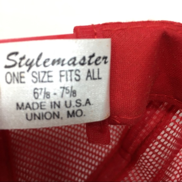 Vintage 80s 90s Bud King of Beers Red Hat Cap - Picture 8 of 8